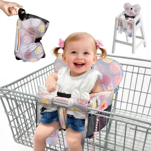 Premium Baby Shopping Cart Cover & High Chair Seat Protector - Universal Fit for Grocery Carts, Restaurant Chairs,Restaurant Seats, and Park Swings-Girl & Boy(Little Bear)