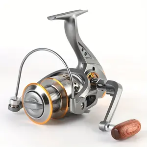 Spinning Fishing Reel Made of Aluminum Alloy with a Gear Ratio of 5.2:1, Suitable for DC 1000-7000 Series, Featuring a Maximum Drag of 26LB, Designed for Both Freshwater And Saltwater Use