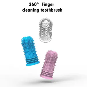 Pet Toothbrush for Puppies and Cats Finger Brush Silicone Pet Toothbrush
