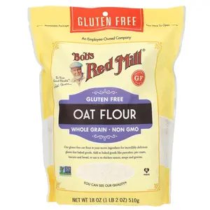 Bob's Red Mill Oat Flour, Whole Grain, Gluten Free, 18 oz (510 g)