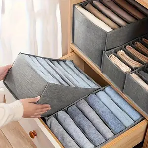 Foldable Multi-Functional Wardrobe Storage Box for Clothes, Space-Saving and Easy to Use Collapsible Closet Organizer for Pants, Jeans, Underwear, Socks