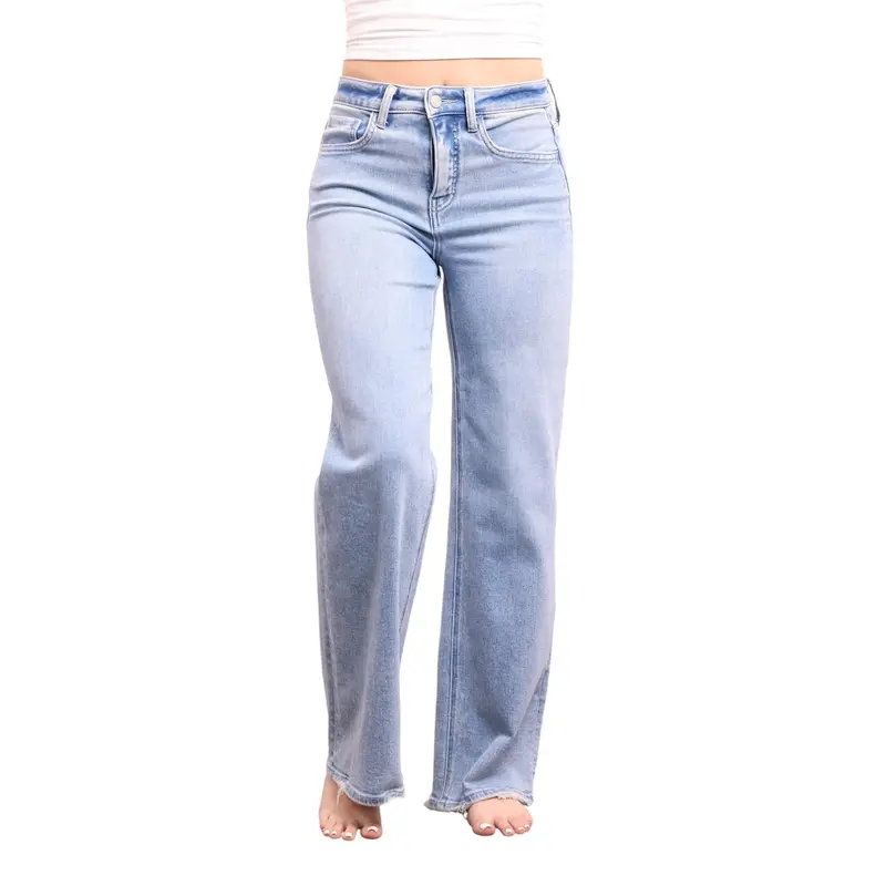 Women's The Felicity by Lovervet High-Rise Tummy Control Denim Jeans - 3 Lengths, Smooth Spandex-Blend, Hip-Enhancing, Roomy Wide Leg, Fit-Forward, Casual, Moves With You, Denim Goals Jeans