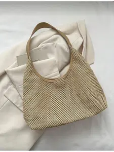 2026 Summer New Retro Multi-functional Large Capacity Straw Bag Crossbody Backpack Lightweight for Women Teens Students Vacation Travel Beach Picnic Casual Daily Commute