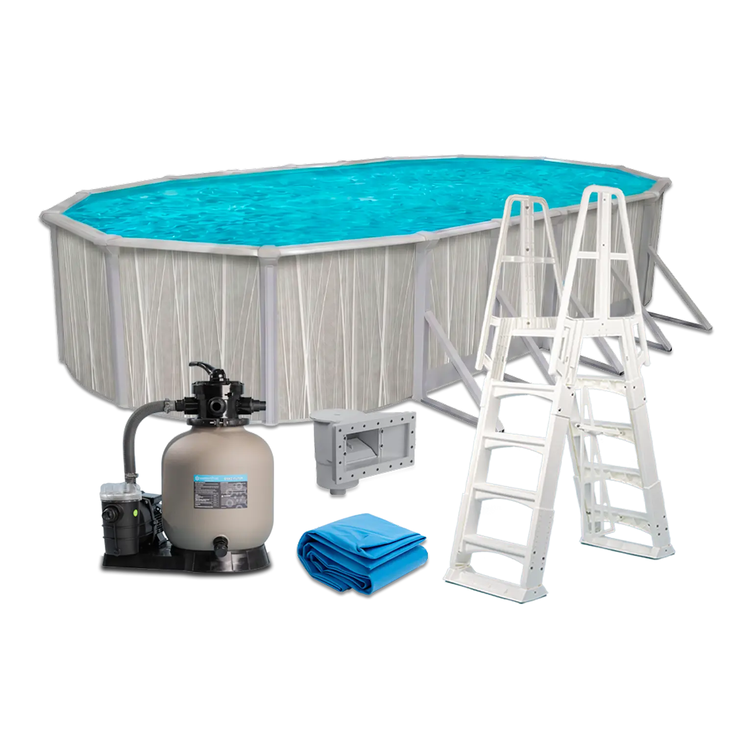 12' X 24' Oval Ashland Above Ground Pool Package, 52" Wall | BSEWTLIM122452