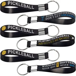 12Pcs Pickleball Keychains - Pickleball Gifts for Women & Men - Inspirational Pickleball Accessories for Pickleball Lovers - Silicone Key Rings for Pickleball Party Favors