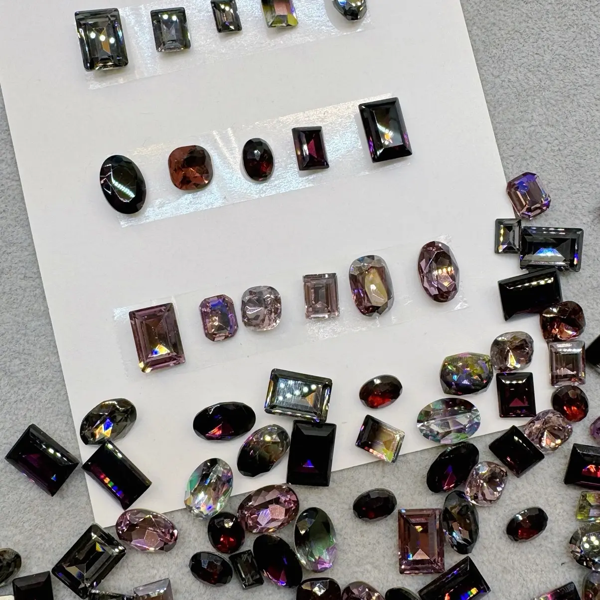 Midnight Black Dark Purple K11 Crystal Mix for Nail Art & DIY shinny than K9 Rhinestone Blings