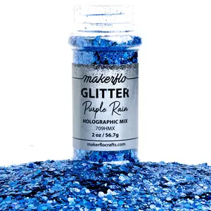 Makerflo Chunky Mix Glitter - Purple Rain Diy Painting Supplies Acrylic Handmade