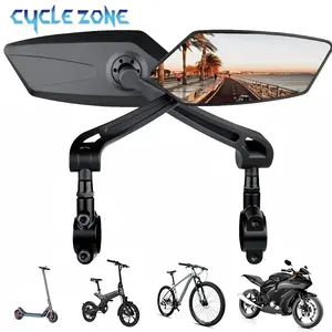 Bicycle Rear View Mirror Bike Cycling Clear Wide Range Back Sight Rearview Reflector Adjustable Handlebar Left Right Mirror Bicycle Parts