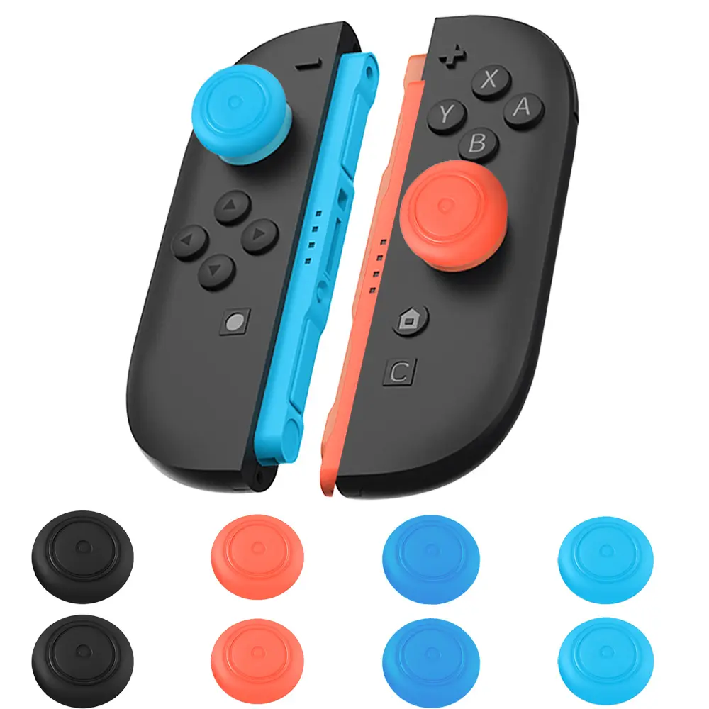 8pcs Silicone Thumb Stick Caps Grip Thumbstick Grips Analog Joystick Caps for Nintendo Switch2 Joycon Console Controller Accessories Gaming Console Accessories Game Accessories Joystick Cap Set