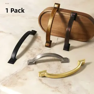 Universal zinc alloy handles for cabinet drawers and doors modern minimalist light luxury American retro gold and black hardware handles