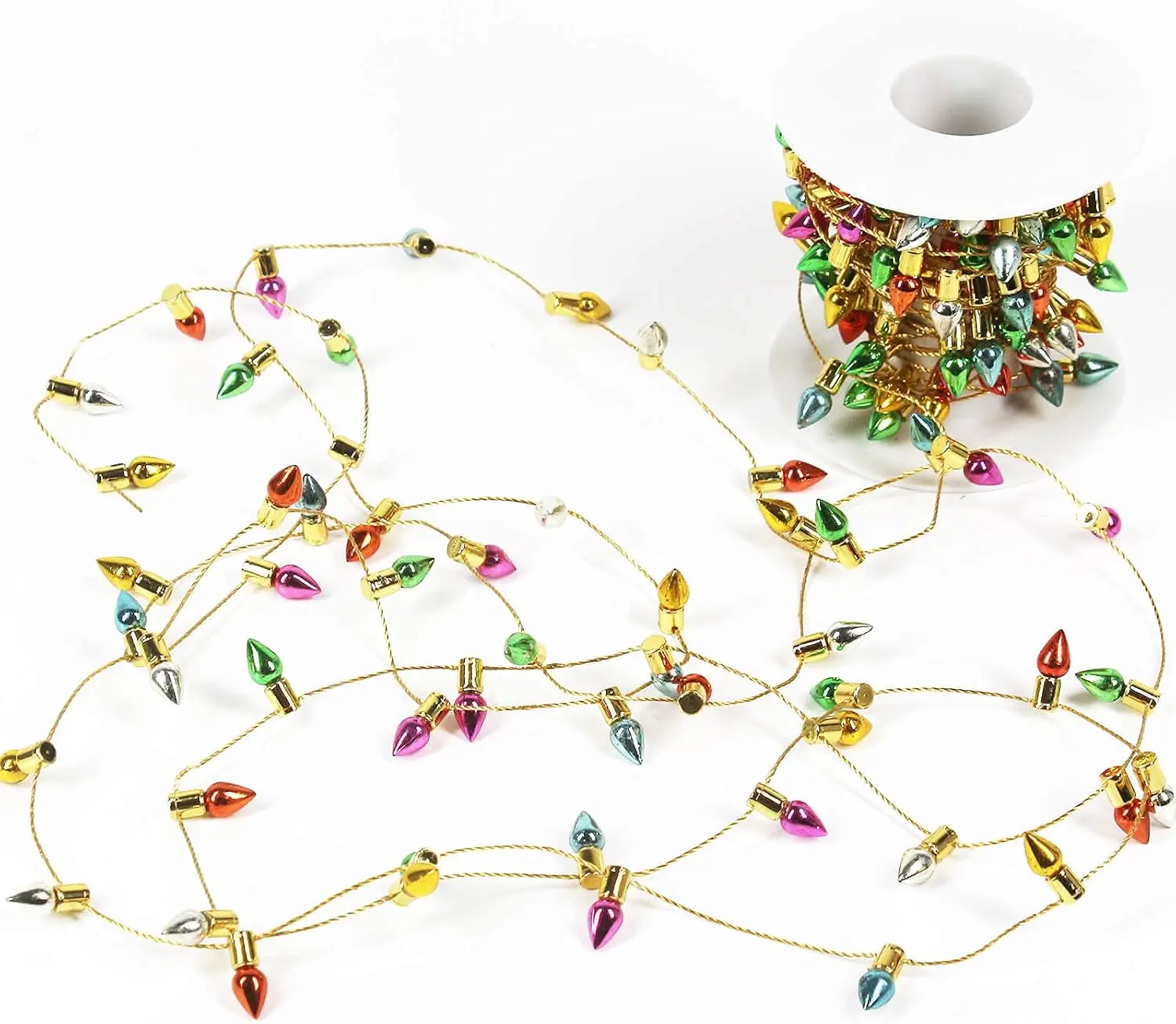 5m Shiny Plastic Mini Fairy String Lights, Christmas Tree Ornament, Artwork Decorative Accessory for Doll House Miniature Furniture