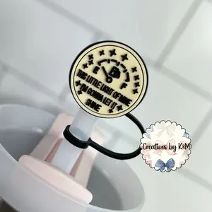 10MM Mystery Topper - Clear Drinkware with Fun Design and Colorful Text, Reusable Silicone Straw for Versatile Use