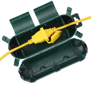 Outdoor Extension Cord Safety Cover, Waterproof Seal, Weather-Resistant Electrical Connector Box, Protects Outdoor Outlets, Ideal for Halloween, Christmas Parties