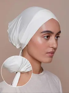 Women's Solid Color Underscarve, Turban Hijab, Breathable Comfortable Hijab for Daily Wear, Fashionable Hijab for Women