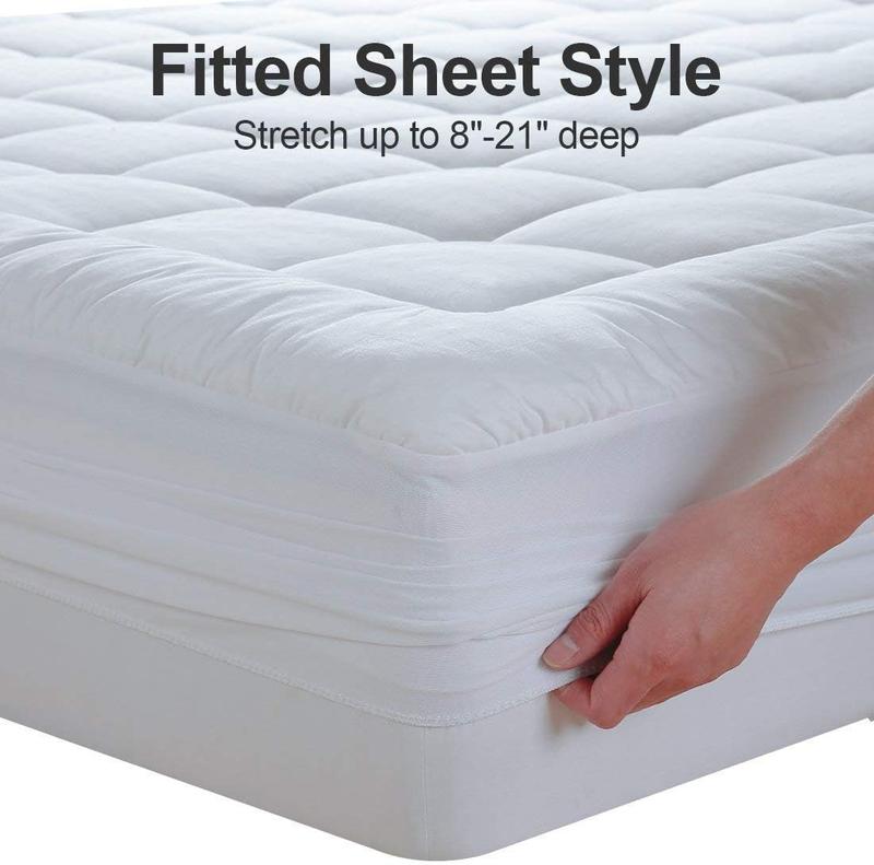 Extra Thick Mattress Topper 1000 GSM Down Alternative Plush Pad – Breathable Quilted Microfiber, Cooling & Back Pain Relief, 360° Deep Pocket (8–21”), Non-Slip, Machine Washable, Twin Full Queen King