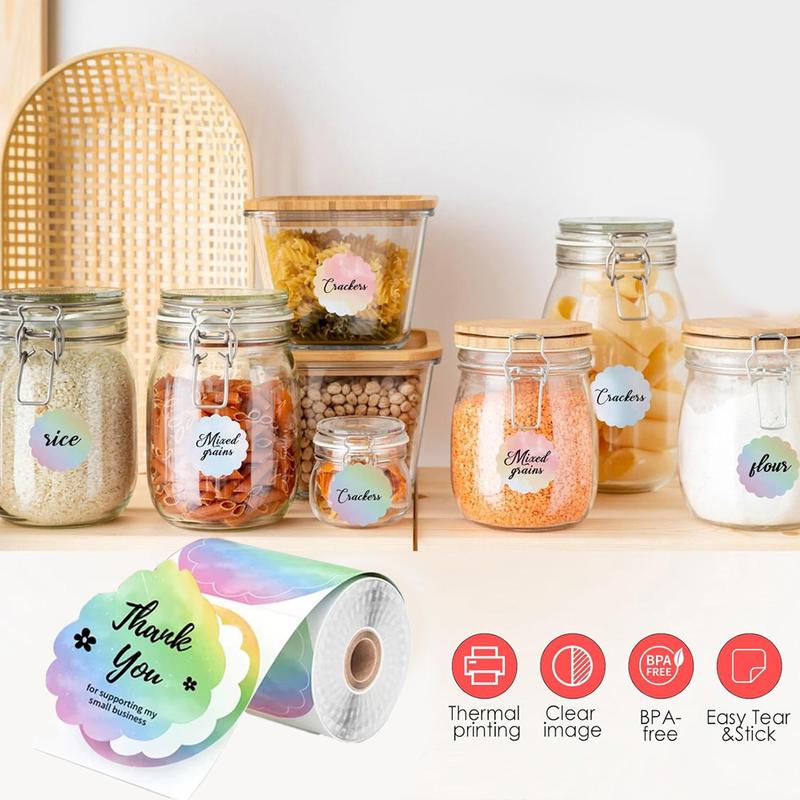 3 Rolls 50mm Color Thermal Label Paper for Phomemo M220 M200 M221 M110 P50 P80 P1 Printers, Waterproof Stickers Mini Printer Paper, Direct Thermal Sticker