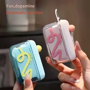 Dopamine Portable Dental Floss Box, Household Interdental Floss Storage Box, Automatic Pop-Up Disposable Dental Floss Storage Box