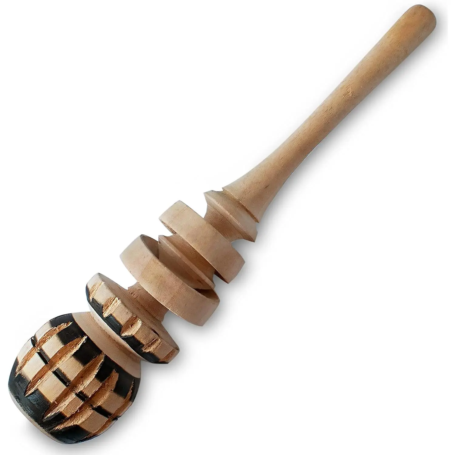 Authentic Handmade Loro Chocolate Frother - Handcrafted Wooden Kitchen Stirrer, Cup-Sized for Making Mexican Hot Chocolate, Specialty Kitchen Utensil, Manual