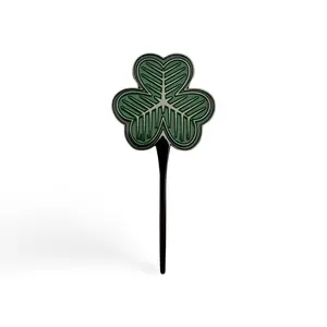 Lucky Looper Shamrock Divot Tool – Metal, Compact, Bold Look, Hand Finished Shamrock Shape Golf Accessory