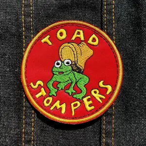 Toad Stompers 3.5" inch Iron On/Sew On Patch, Hell Comes to Frogtown Movie Reproduction