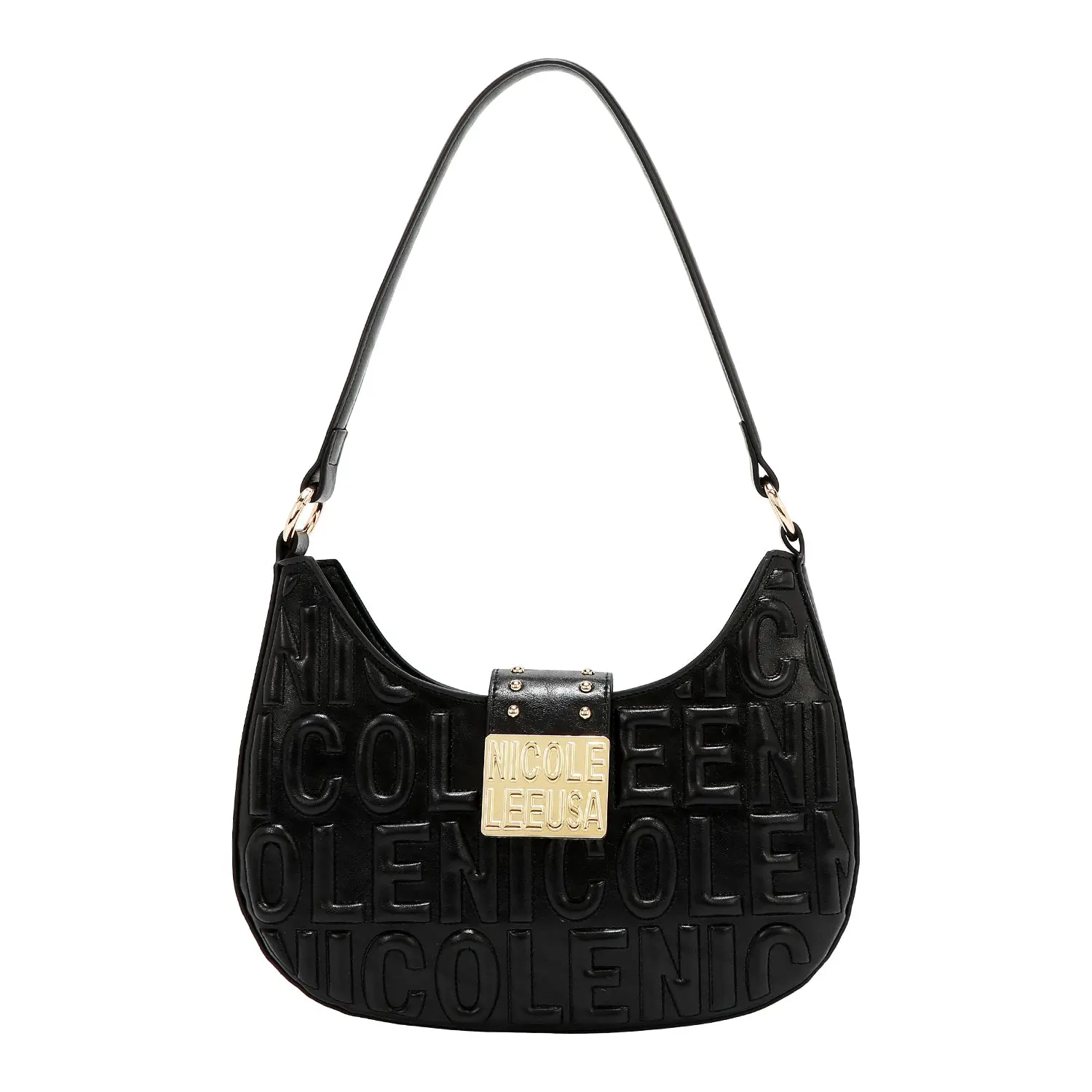 EMBOSSED LOGO SHOULDER BAG