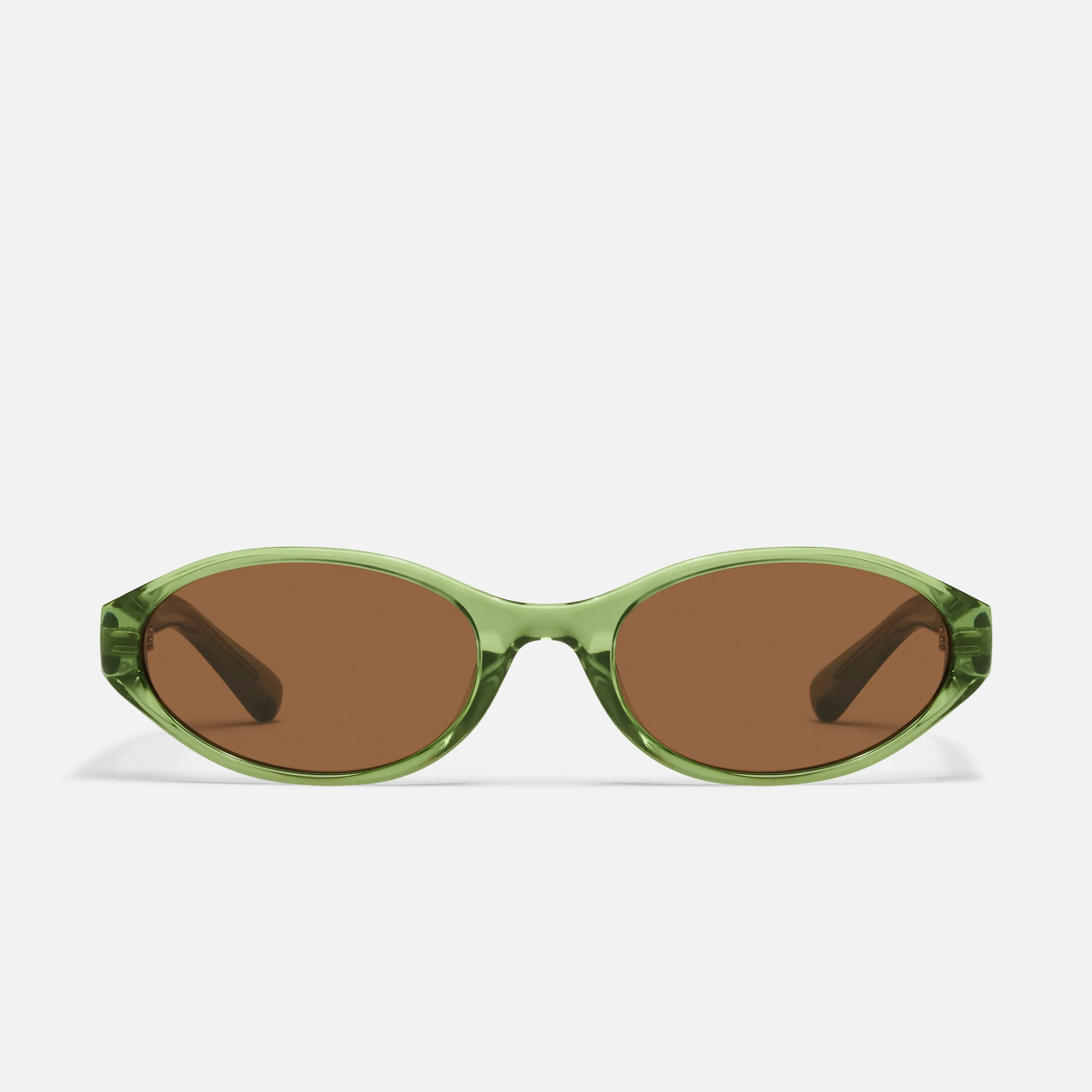 QUAY AURA POINTS Sunglasses - Narrow Oval Frame with Standard Arms & Built-in Nose Pads for Stylish Energy