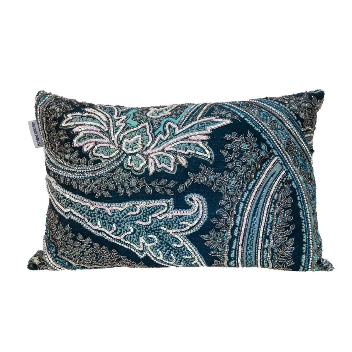 Parkland Collection Lilia Transitional Dark Green Rectangle Throw Pillow - 14 x 20 x 4 in