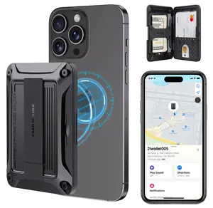 ZtotopCases for Magsafe Wallet Work with Find My, Magnetic Card Holder, Magnetic Wallet for iPhone 16/15/14/13/12 Series, Black