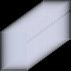 24 Pack Clear Plastic Document Folders Project Pockets for Letter Size A4 Papers, Transparent Sleeves