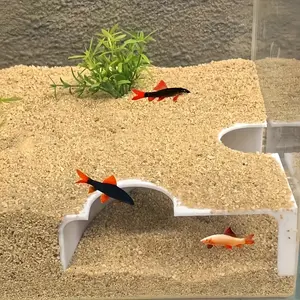 Fish Tank Corner Tunnel, Game & Rest Room Observation Window, Simple Style, Burrowable Sand Decor, Small Aquarium Pet Hideout
