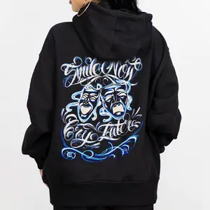 Men's Pullover Hoodie - Smile Now Cry Later 5 , Chicano Graphics Tees, Lowrider Style, Hoodie Dga For Men And Women Sweatshirt