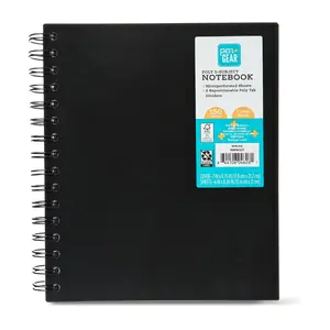 Poly 5-Subject Notebook - College Ruled, 150 Sheets, 6" x 8" for Easy Note Organization