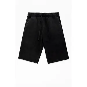 Pacsun Men's Washed Black Ultra Baggy Fleece Sweat Shorts