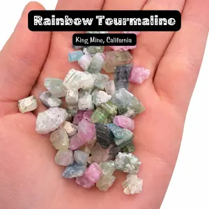 GEM JAR California King Mine Rainbow Tourmaline - 2-5pcs - Natural Tourmaline from California