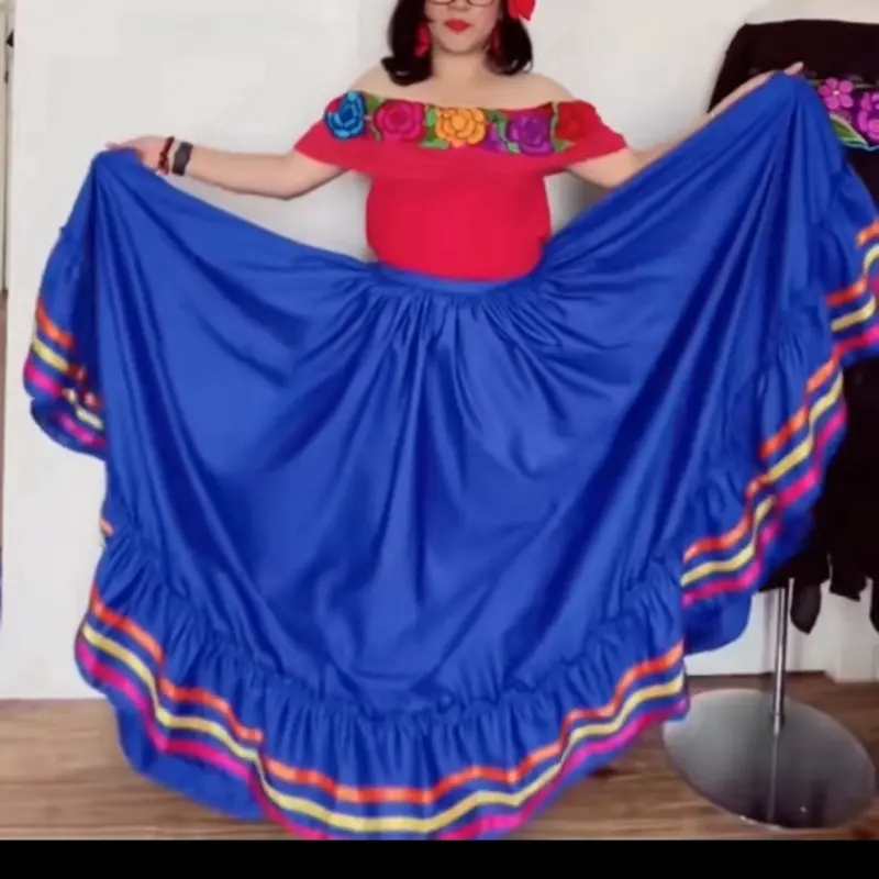 blue folklorico dress Fiesta Folklorico Dress main image 0