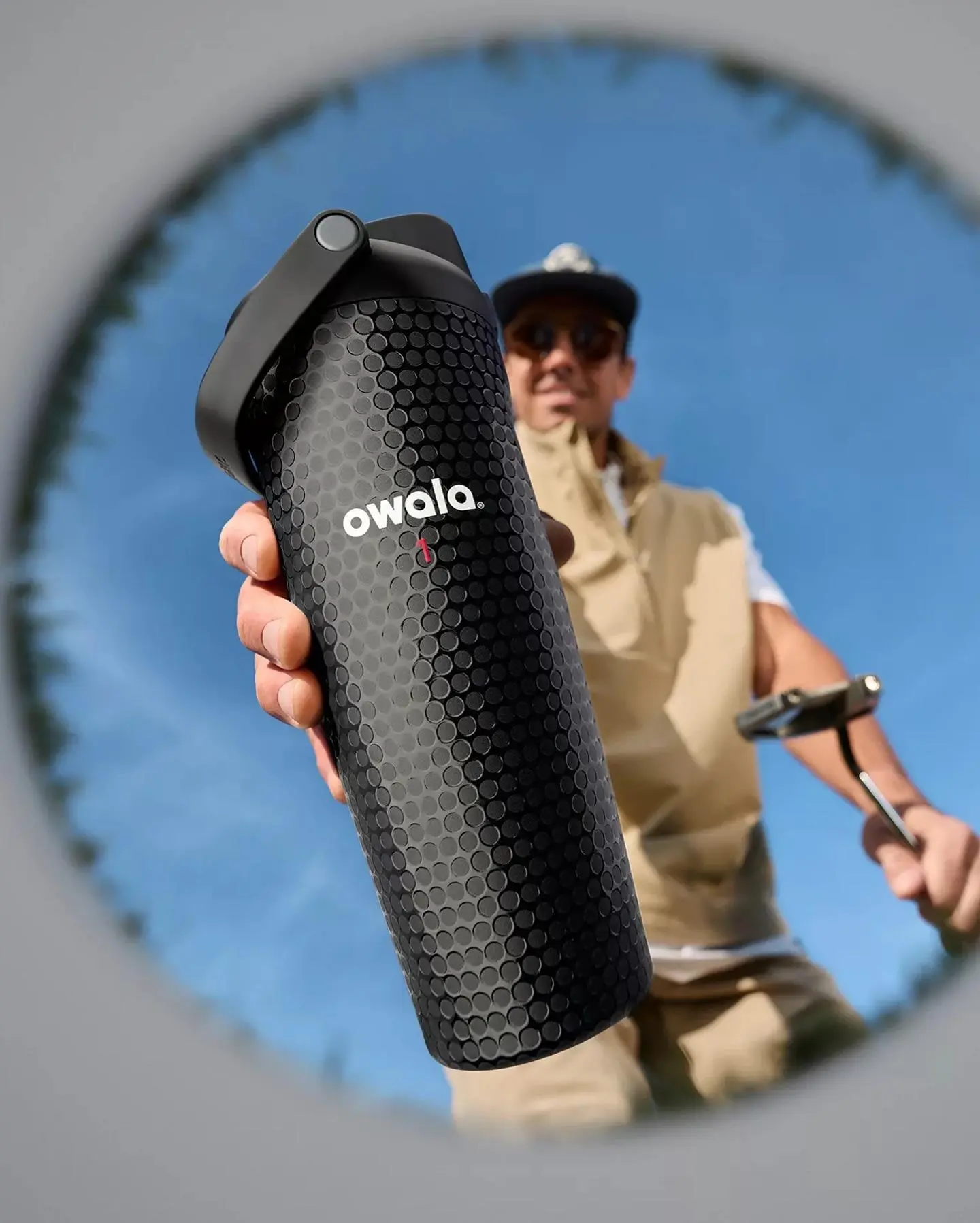 New Owala Black White 1 Masters Golf FreeSip Sway Special Edition Water Bottle- Drinkware Cup