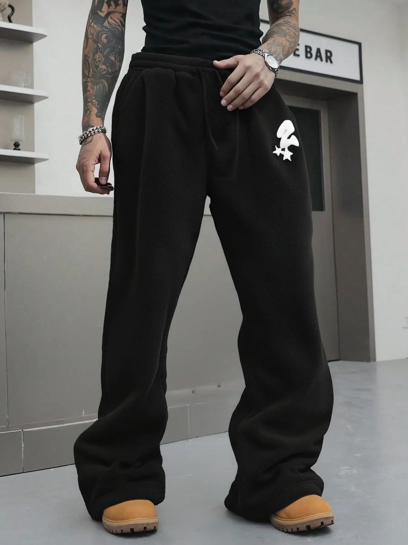 【TDOTW】Men's Regular Fit Solid Color Sweatpants, Casual Comfy Breathable Jogger Pants for Outdoor Hiking, Men's Trousers for Spring & Fall