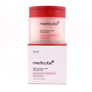 Medicube Red Succinic Acid Peeling Pad Pack (70pcs) with Hyaluronic Acid - Hydrating Exfoliating Face Peel, Boosts Radiant Skin, Locks in Moisture