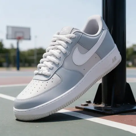 Nike Air Force 1 Low '07 LV8 Wolf Grey Vast Grey White Men's HV9405-001 New Sneakers Trainers Street Style Shoes