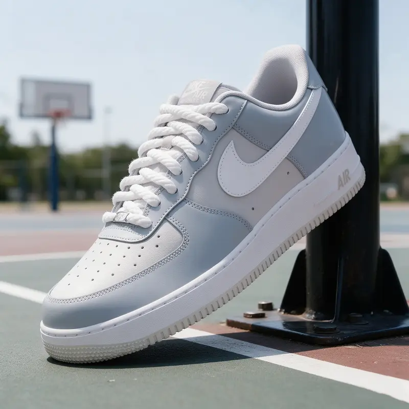 Nike Air Force 1 Low '07 LV8 Wolf Grey Vast Grey White Men's HV9405-001 New Sneakers Trainers Street Style Shoes