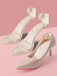 Memory Sponge Insoles High Heel Women's Shoes Anti-Slip Comfortable Shock Absorption Breathable Sole Suitable for Casual & Formal Wear Shock Absorbing Insoles Slip Resistant Sole