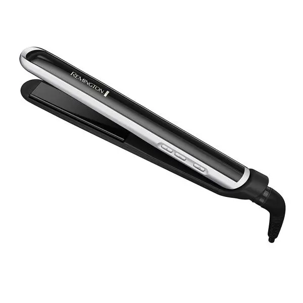 Remington Pearl Pro Ceramic Flat Iron, 1-Inch Floating Plates, Black/White Salon-Quality 450°F Heat for Sleek Results, Pearl Ceramic Floating Plates in black and white, Auto Shut-Off for Safety