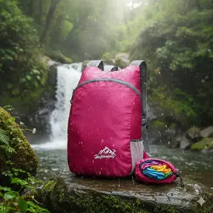 Ultralight Foldable Backpack Waterproof Breathable Anti-Sweat Adjustable Straps Ventilated Back Panel Multi Compartment Storage Outdoor Hiking Camping Gear For Travel Adventure Compact Minimalist Design