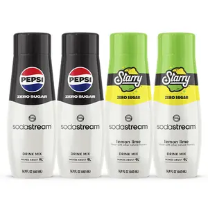 SodaStream Zero Sugar Pepsi and Starry Flavoring 440ml 4 pack SodaStream Zero Sugar Pepsi and Starry Flavoring 440ml 4 pack
