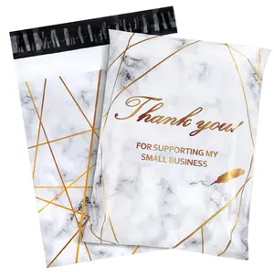 10/50/100 Pack Poly Mailers, Cute Packaging Envelope Mailers Polymailers Packaging for Small Business, Shipping Bags for Clothing Boutique Supplies with Self Seal Strip (Thank You)