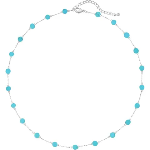 Women's Gold-Plated Western Turquoise Beaded Choker - Handmade Hypoallergenic Adjustable Layering Jewelry with 2-inch Extender, Necklaces for Women, Womens Gifts, Pairs with Denim, Dresses, and Tees, Boho Beach & Everyday Accessory