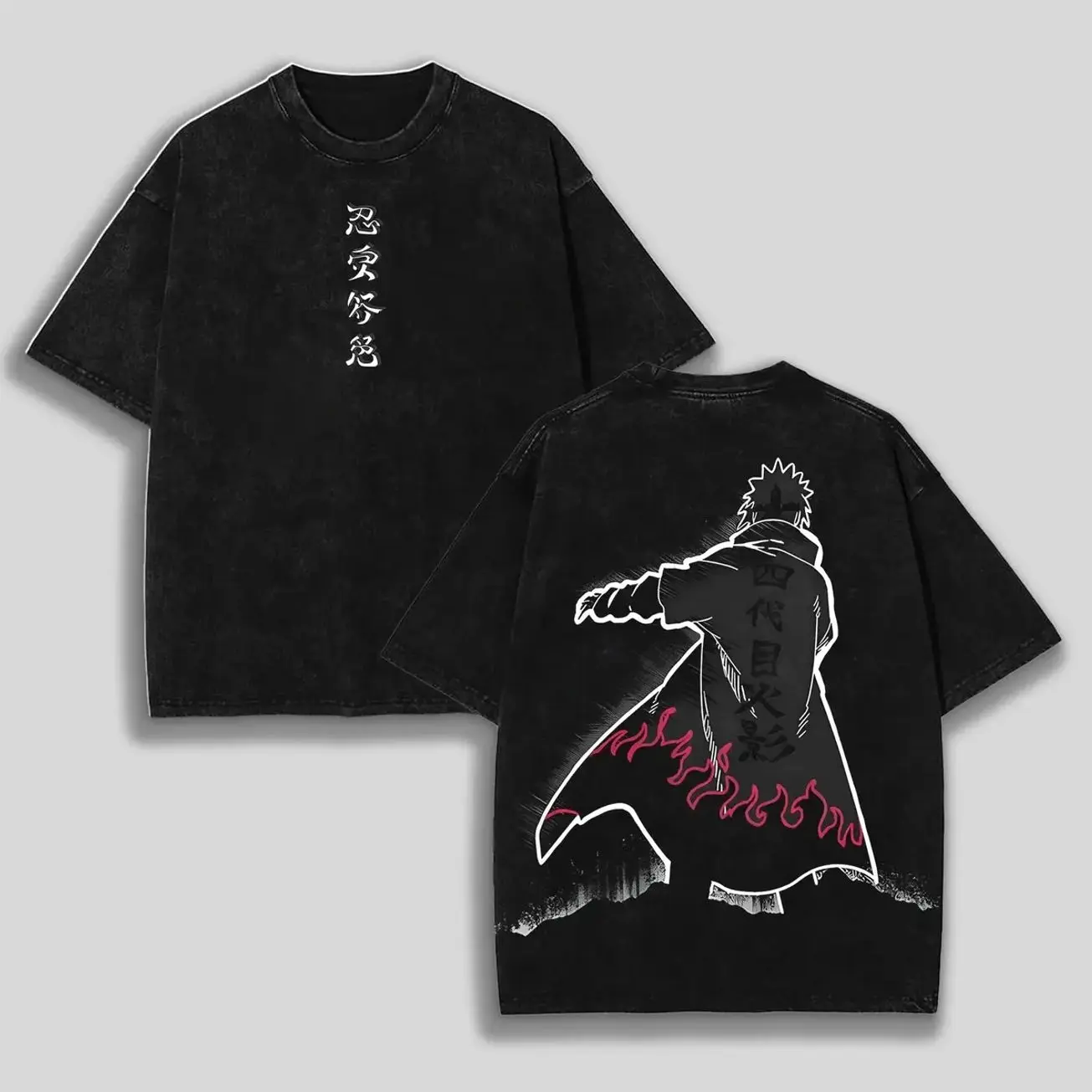 Yellow Flash Shinobi Anime Printed T-Shirt, Washed Unisex Streetwear, Ninja Legacy Legend Merch, Gift For Anime Fan UV8