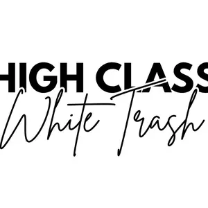 High Class White Trash Truck Decal for Stylish Vehicle Decoration
