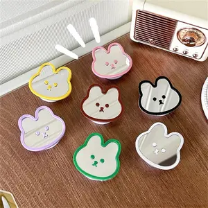 INS Cute Rabbit Mirror Phone Grip Tok Griptok Holder Ring Gift For iPhone Accessories Korean Lovely Foldable Phone Stand Holder