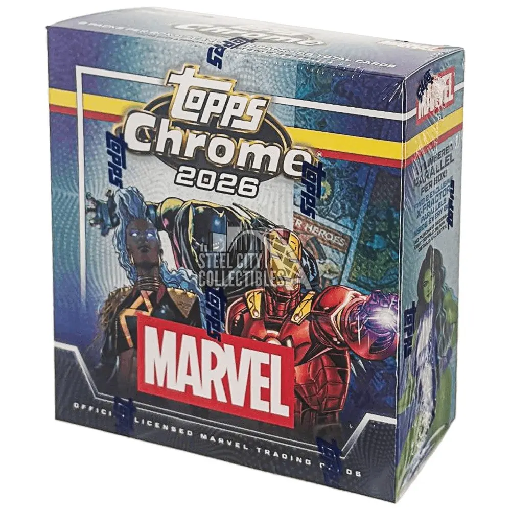 2026 Topps Chrome Marvel Comics Mega Box Set - Non-Sports Trading Card Packs, Collectible Cards Accessory